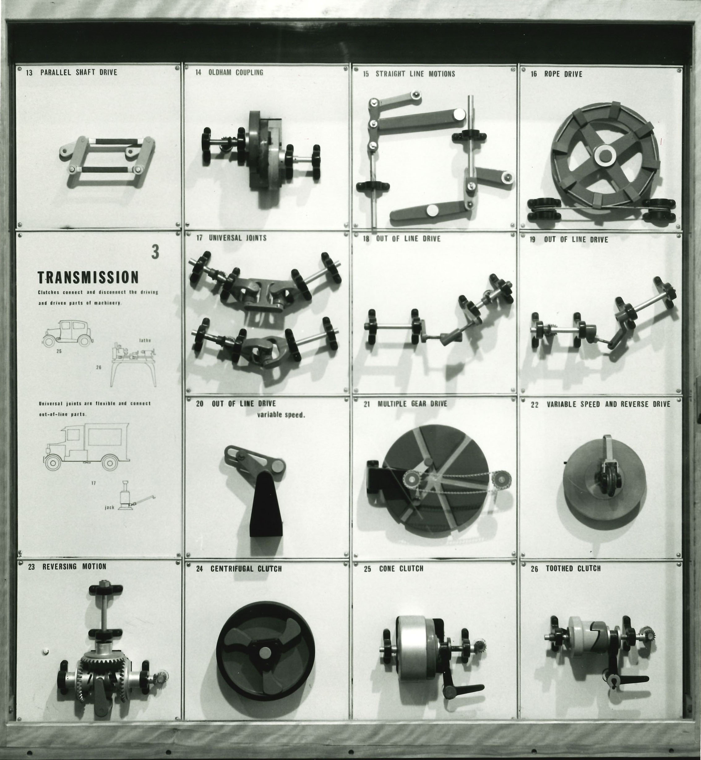 1953 Photo of Newark installation of Mechanical Models exhibit